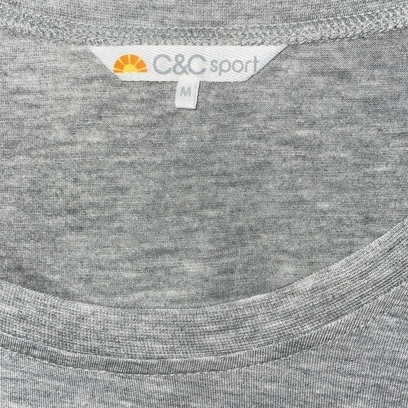C & C California  women’s long sleeve gray T NWT - Picture 3 of 8